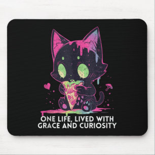 Ein Leben lebte mit Anmut und Neugier Spaß stoisch Mousepad