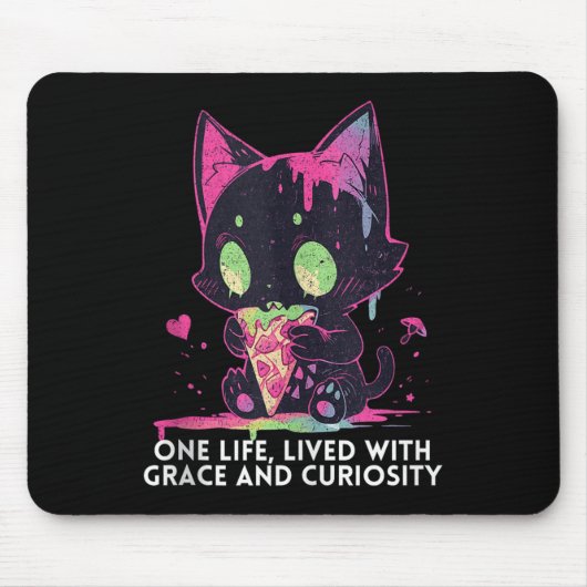 Ein Leben lebte mit Anmut und Neugier Spaß stoisch Mousepad (Vorne)