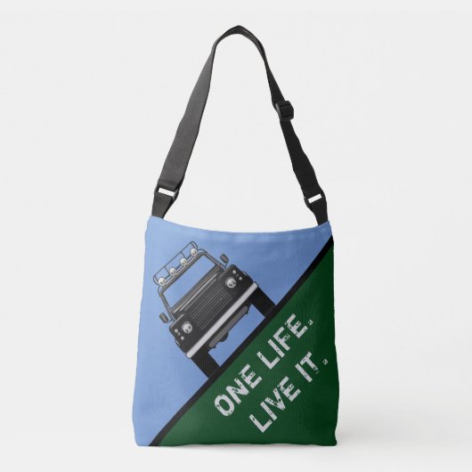 EIN LEBEN. LIVE ES. TRAGETASCHEN MIT LANGEN TRÄGERN (Vorderseite)