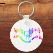 Ein Leben ohne Musik wäre ein klares Spaß-Zitat Schlüsselanhänger (Vorderseite)