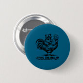 Ein lebender Traum Schlechte Entscheidung Waschbär Button (Vorne & Hinten)