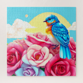 Ein lebendiger Bluebird Puzzle