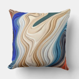 Ein lebendiger, farbenfroher Stoff-groovy Muster-W Kissen