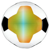 Ein lebendiger Fußball mit einem Farbverlaufsmuste (Gedreht)