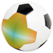 Ein lebendiger Fußball mit einem Farbverlaufsmuste (Dreiviertel)