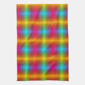 Ein lebendiger, karierter Stoff in Regenbogenfarbe Geschirrtuch (Vertikal)