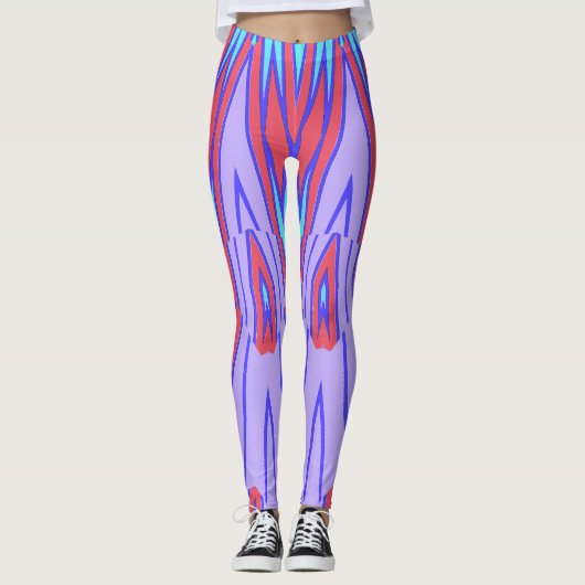 Ein lebendiger Multicolor "Ratti_Creative_Arts" Le Leggings (Vorderseite)