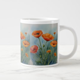 Ein lebendiger Orangenmohn, der in der Brise tanzt Jumbo-Tasse