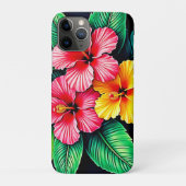 Ein lebendiger tropischer Hibiskus Case-Mate iPhone Hülle (Rückseite)