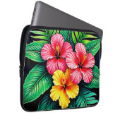Ein lebendiger tropischer Hibiskus Laptopschutzhülle (Vorne Rechts)