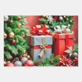 Ein lebendiger und skurriler Christbaum Geschenkpapier Set (Vorderseite 3)