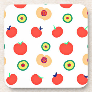 Ein lebendiges Äpfel-Fruchtdesign Getränkeuntersetzer