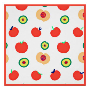 Ein lebendiges Äpfel-Fruchtdesign Poster