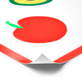 Ein lebendiges Äpfel-Fruchtdesign Poster (Ecke)