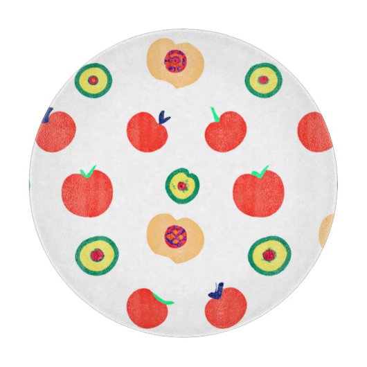 Ein lebendiges Äpfel-Fruchtdesign Schneidebrett (Vorderseite)