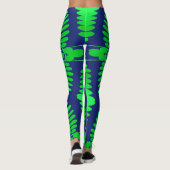 Ein lebendiges Blätter Muster "Ratti_Creative_Arts Leggings (Rückseite)