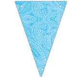 Ein lebendiges blaues Gewebe mit komplexen Mustern Wimpelkette (Dritte Fahne)