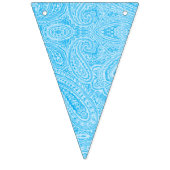 Ein lebendiges blaues Gewebe mit komplexen Mustern Wimpelkette (Zweite Fahne)