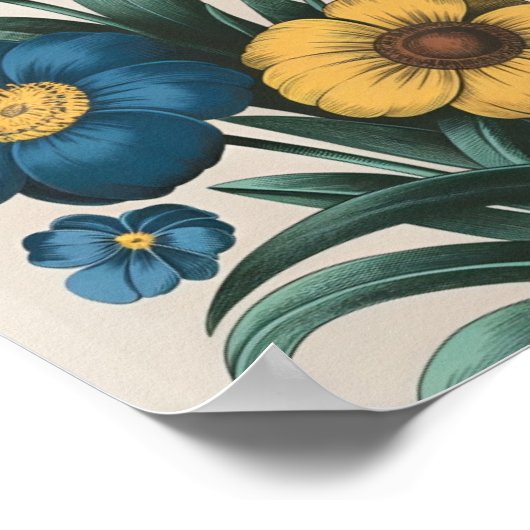 Ein lebendiges Blumenposter Poster (Ecke)