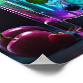 Ein lebendiges Cocktailglas Poster (Ecke)