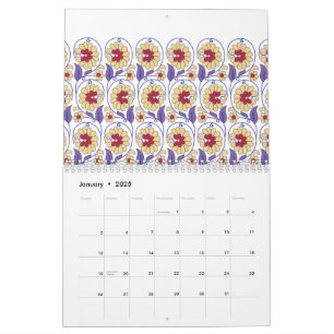 Ein lebendiges Design mit gelben und orangen Kreat Kalender