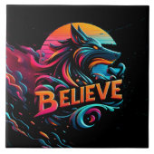 Ein lebendiges digitales Kunstwerk mit einem stili Fliese (Vorderseite)