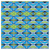 Ein lebendiges, farbenfrohes Stoffdesign Stoff (Nahaufnahme)