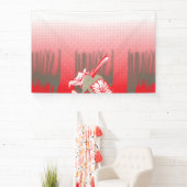 Ein lebendiges Grafikdesign mit einem roten, gemus Banner (InSitu)