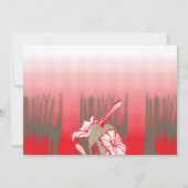 Ein lebendiges Grafikdesign mit einem roten, gemus Einladung (Rückseite)