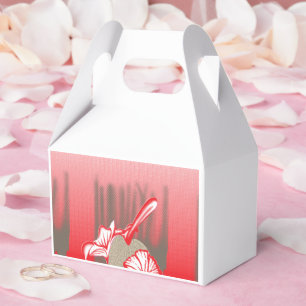 Ein lebendiges Grafikdesign mit einem roten, gemus Geschenkschachtel