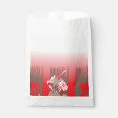 Ein lebendiges Grafikdesign mit einem roten, gemus Geschenktütchen (Vorderseite)