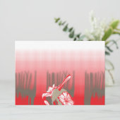 Ein lebendiges Grafikdesign mit einem roten, gemus Save The Date (Stehend Vorderseite)
