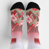 Ein lebendiges Grafikdesign mit einem roten, gemus Socken (Oben)