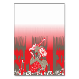Ein lebendiges Grafikdesign mit einem roten, gemus Tischnummer