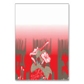 Ein lebendiges Grafikdesign mit einem roten, gemus Tischnummer (Rückseite)