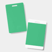 Ein lebendiges grünes Blatt mit prominenten Venen Ausweis (Vorder- & Rückseite)