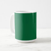 Ein lebendiges grünes Blatt mit verschiedenen Vene Kaffeetasse (Vorderseite Links)