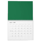 Ein lebendiges grünes Blatt mit verschiedenen Vene Kalender (Mär 2027)