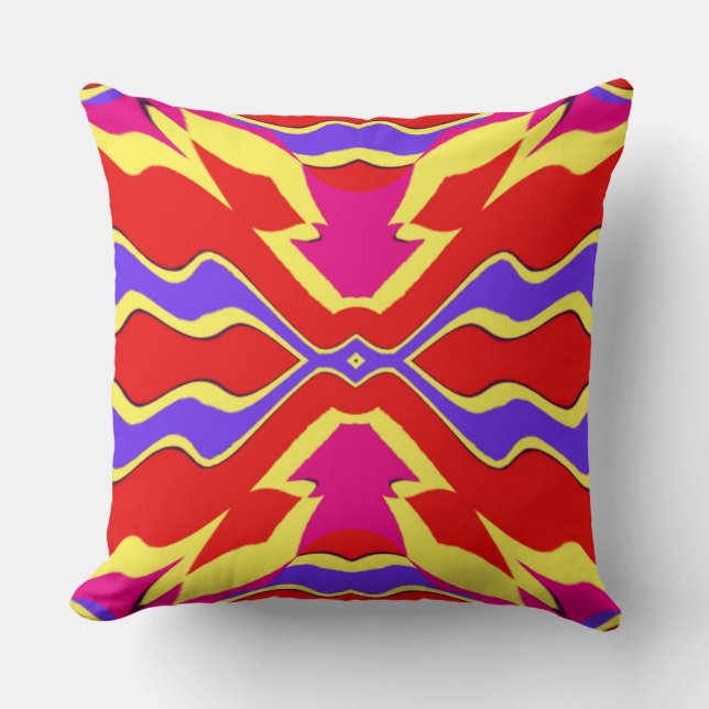 Ein lebendiges, klassisches Stoffmuster Kissen (Vorderseite)