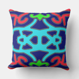 Ein lebendiges, klassisches Stoffmuster Kissen