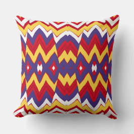Ein lebendiges, klassisches Zickzack-Muster Kissen