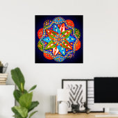 Ein lebendiges Mandala Poster (Heimbüro)