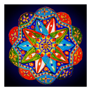 Ein lebendiges Mandala  Poster