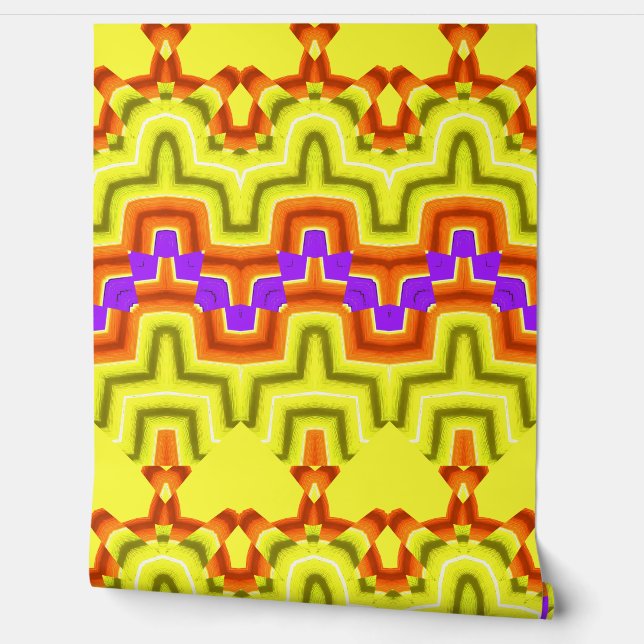 Ein lebendiges mehrfarbiges Muster "Ratti_Creative Tapete (Abrollen)