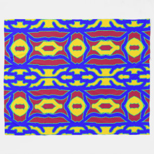 Ein lebendiges mehrfarbiges Stoffdesign Fleecedecke