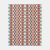 Ein lebendiges mehrfarbiges Stoffdesign Fleecedecke (Vorderseite)