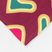 Ein lebendiges, mehrfarbiges Stoffmuster-Design Fleecedecke (Ecke)