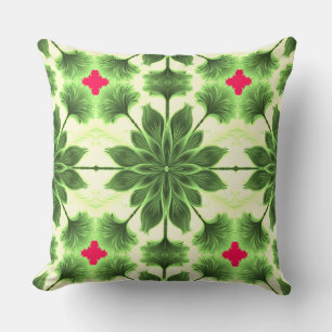 Ein lebendiges, mehrfarbiges Stoffmuster-Design-Wu Kissen