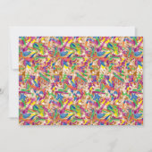 Ein lebendiges modernes Kunstwerk mit rosa und mu Einladung (Vorderseite)