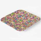 Ein lebendiges modernes Kunstwerk mit rosa und mu Pappteller (Gewinkelt)